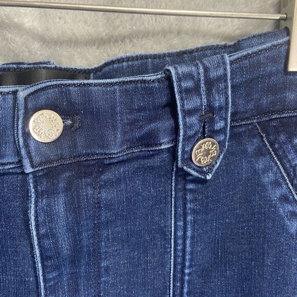 WHBM Jeans Sz 14 Extra High Rise Cargo Wide Leg Relaxed Fit Soft Trouser - Picture 2 of 14